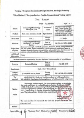 Rock Wool Board Testing Report-03