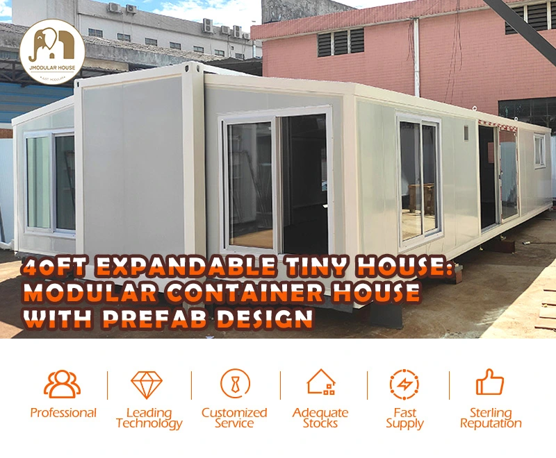 40ft Expandable Tiny House: Modular Container House with Prefab Design