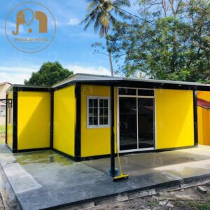 Colorful Container Office With Black Frame