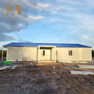 บ้านสำเร็จรูปเคลื่อนที่พร้อมหลังคาสำนักงานราคา