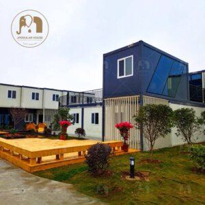 20ft Prefab Container House with Black Frame
