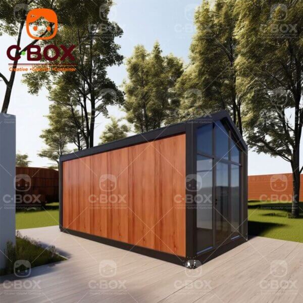 Modern Sloping Roof Container Building, Built to Last