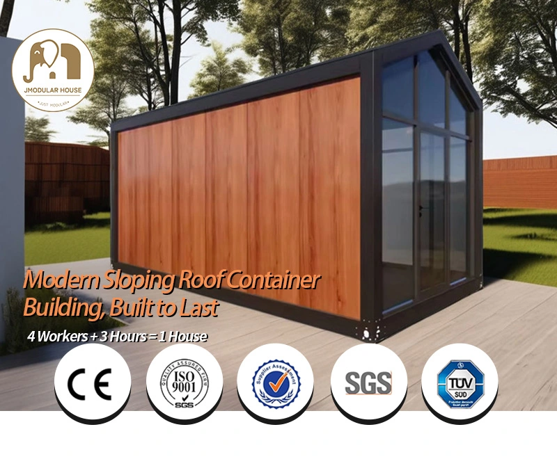 Modern Sloping Roof Container Building, Built to Last