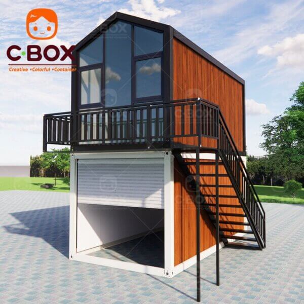 Modular Container Hotel Design With Roof and Style