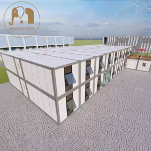 Flat Roof Container House Office For Earthquake Resettlement
