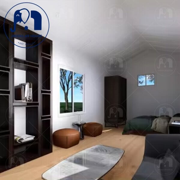 Sloping Roof Container Building Metal Frame House - Image 3