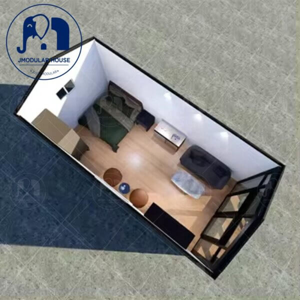 Sloping Roof Container Building Metal Frame House - Image 4