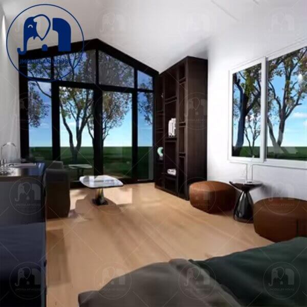 Sloping Roof Container Building Metal Frame House - Image 5