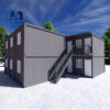 Prefab Albergue de Envase Modular Dormitory Edificio