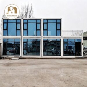 Portable Office Container with Flat Pack Design