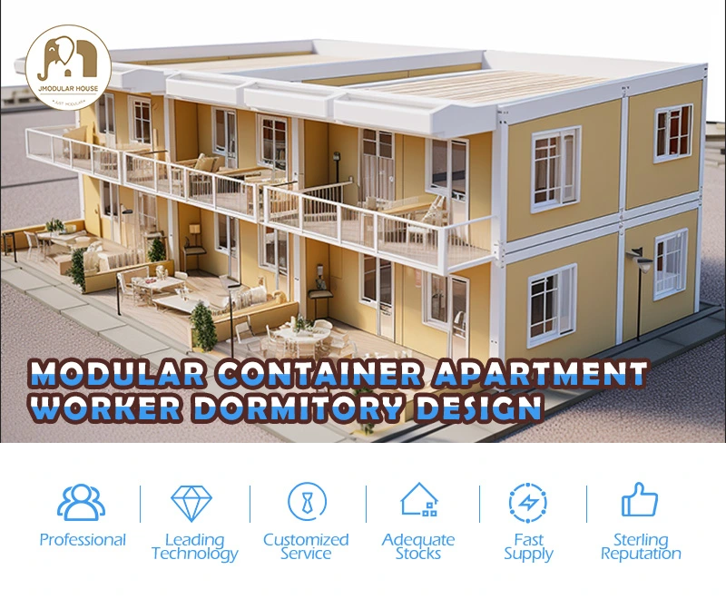 Modular Container Apartment Worker Dormitory Design