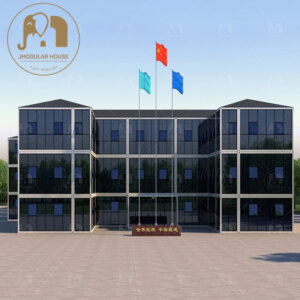 Container for Construction Site Glass Wall Office