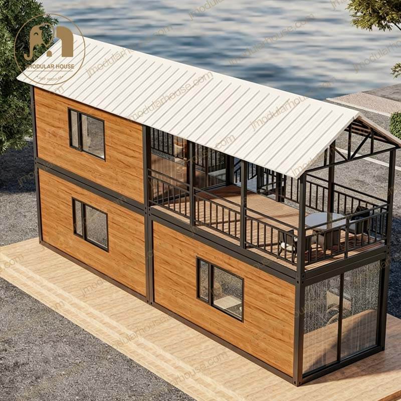prefab two story flat pack home